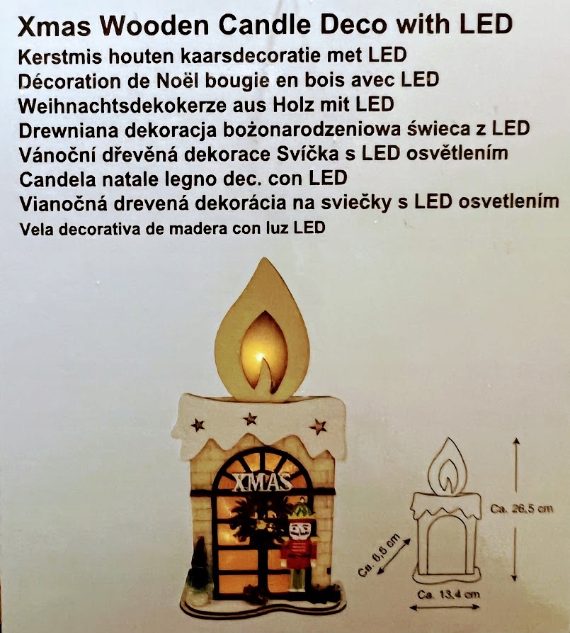Świąteczna figurka DEKORACJA ZIMA MDF LED ŚWIĘTA Marka inna