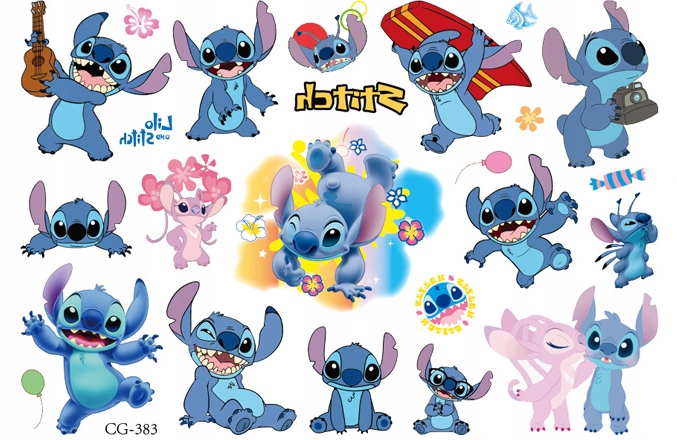 

Tatuaże zmywalne dla dzieci Lilo i Stitch CG383