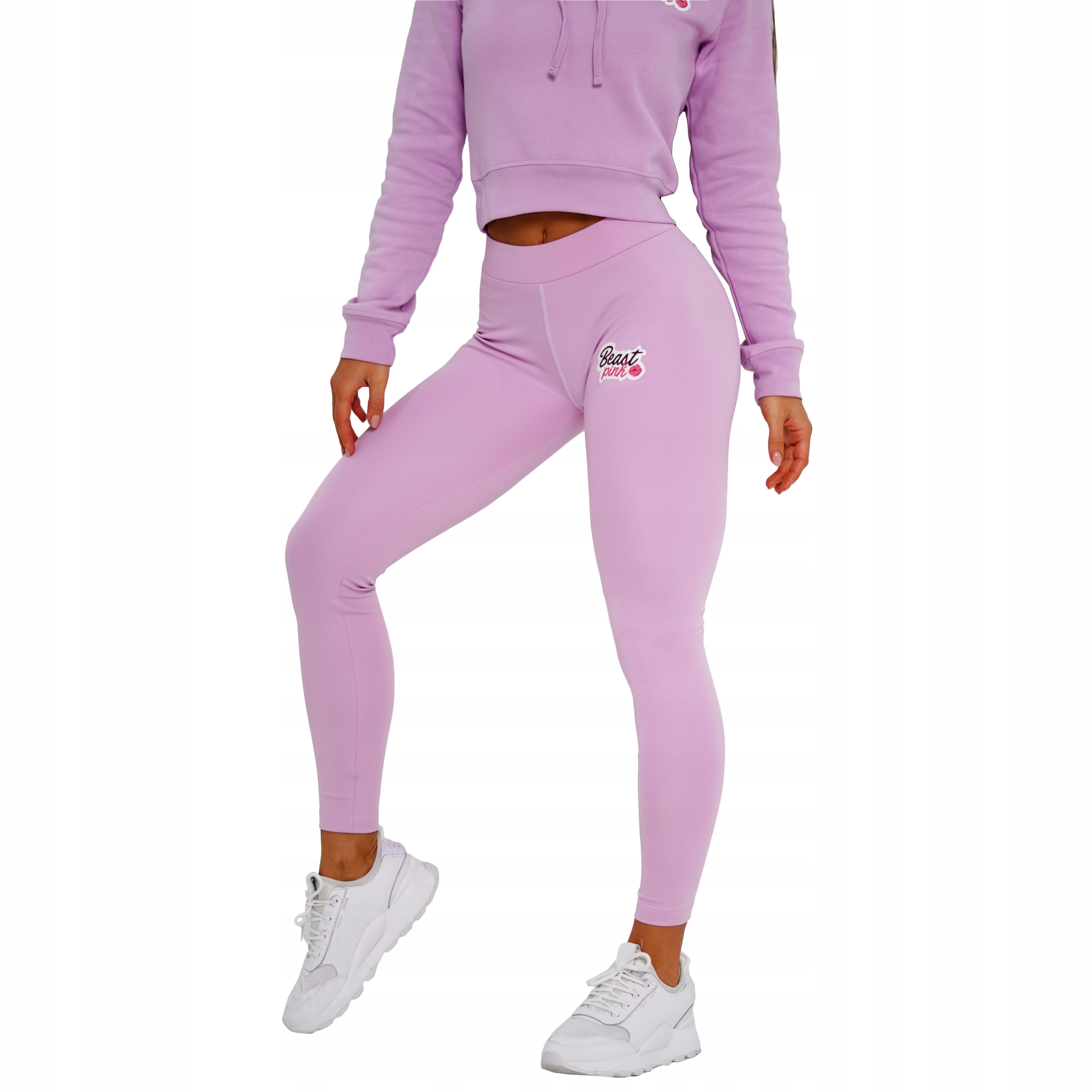 Legginsy sportowe damskie lila BeastPink L