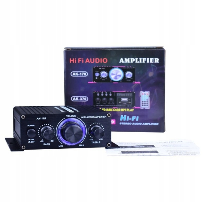 AMPLITUNER WZMACNIACZ STEREO RADIO MINI WZMACNIACZ Liczba kanałów 2