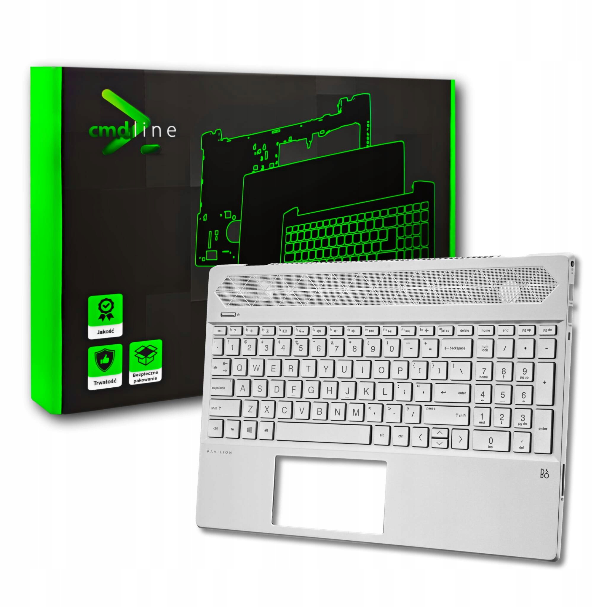 Palmrest Klawiatura Do Hp Pavilion 15-CS 15-CW Sil Led