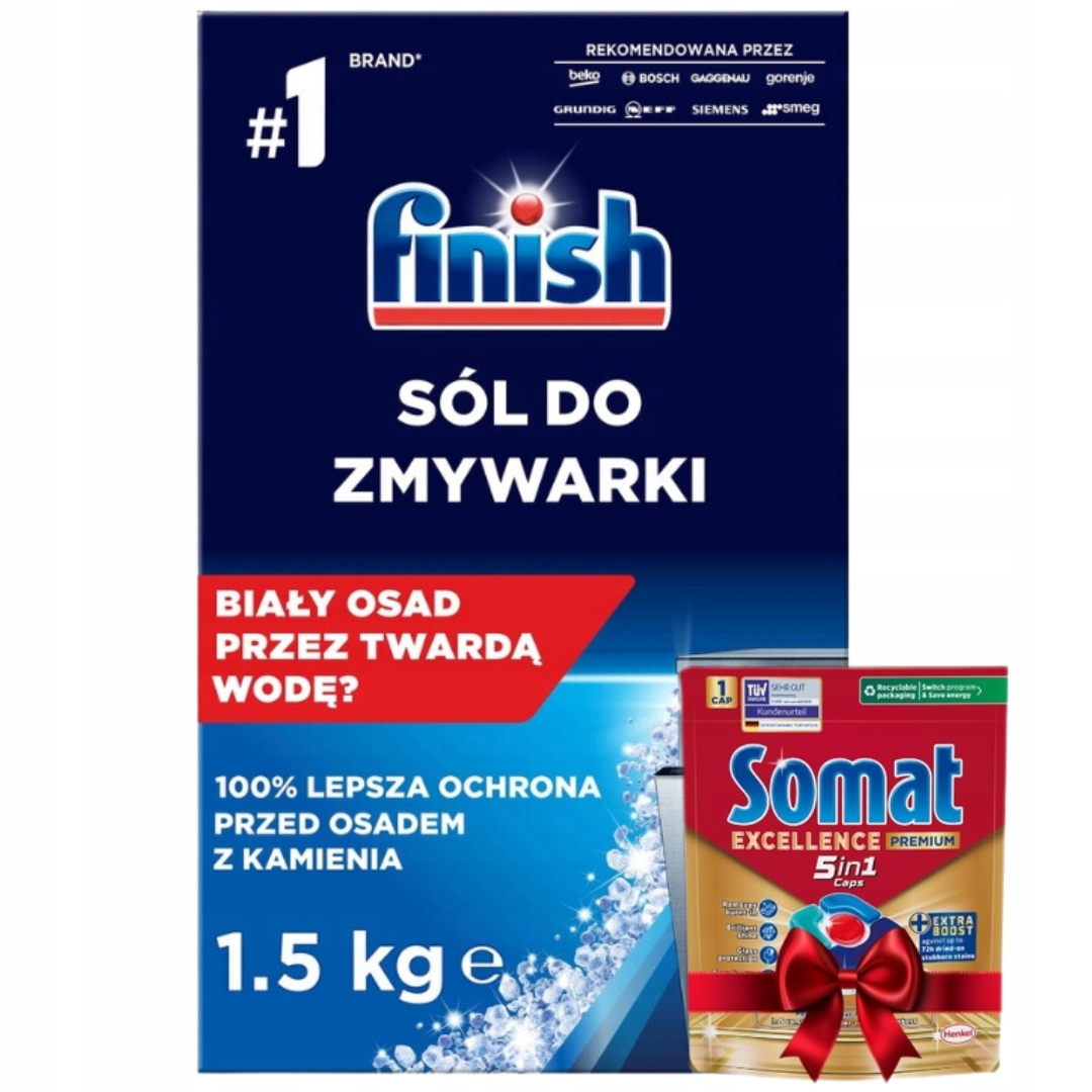 Finish Sól Ochronna do Zmywarki 1,5 kg + Gratis
