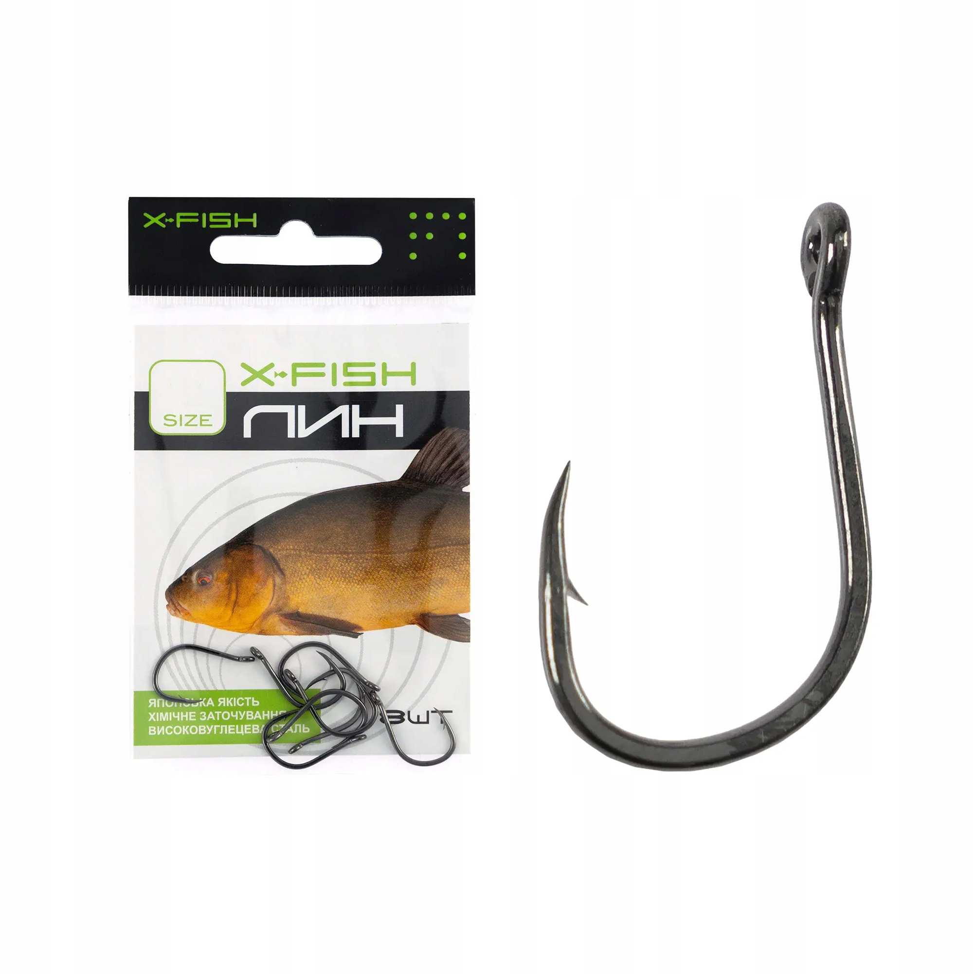 X-Fish Tench r.6 Barbed 8szt. Haki