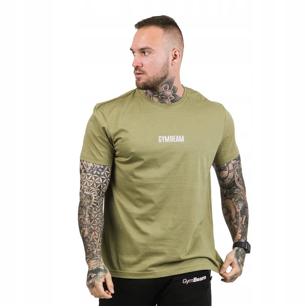 

Koszulka męska treningowa Fit Zielona GymBeam L