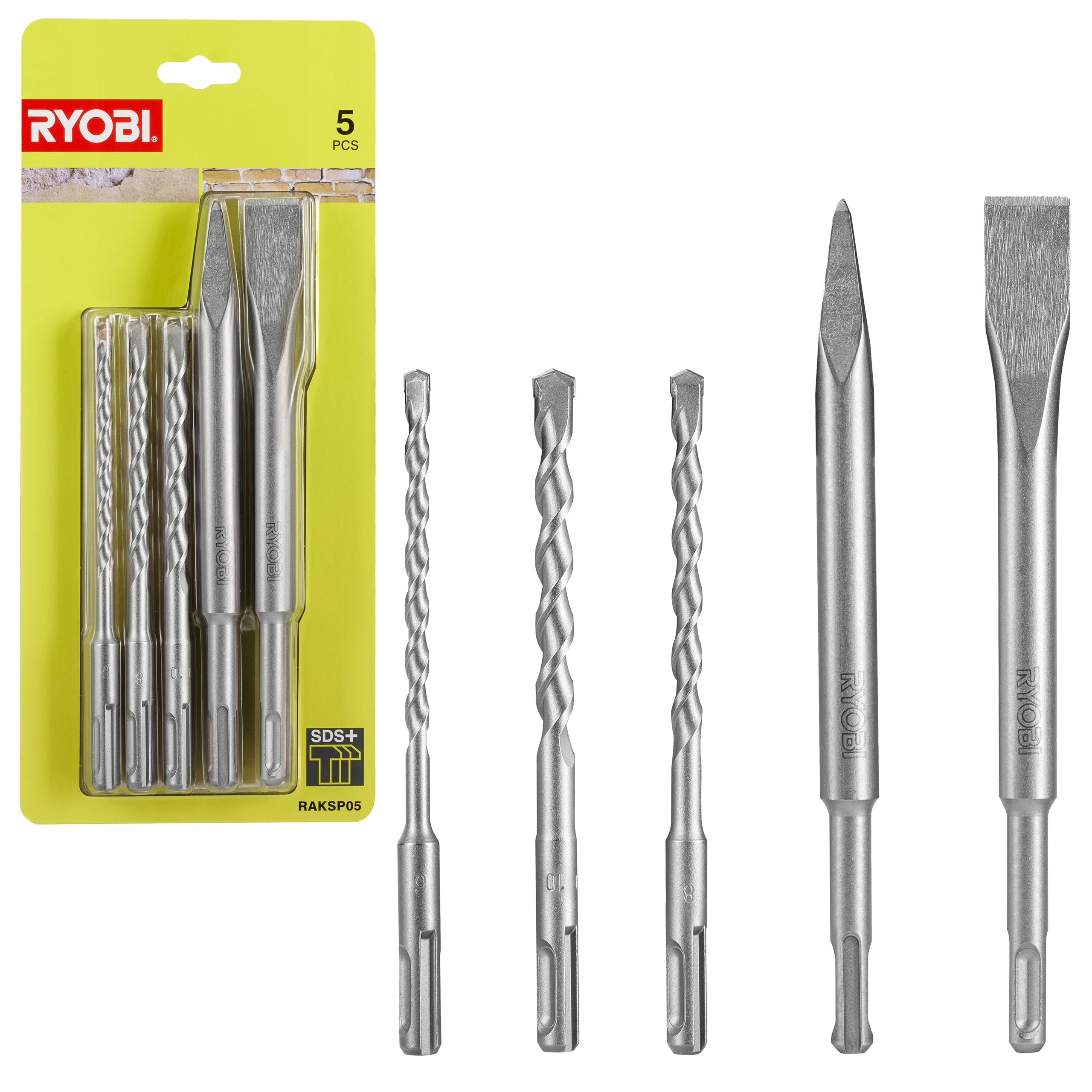 

Zestaw wiertła i dłuta Sds+ Ryobi RAKSP0 5 sztuk