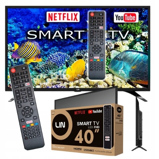 Telewizor Lin 40LFHD1200 Smart 40" Full Hd Led WiFi DVB-T2 Hdmi Usb