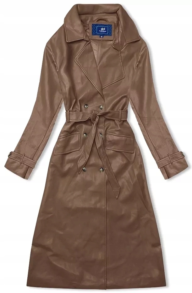 Bunda/Kabát z eko kůže AG6-30 Camel XL (42)