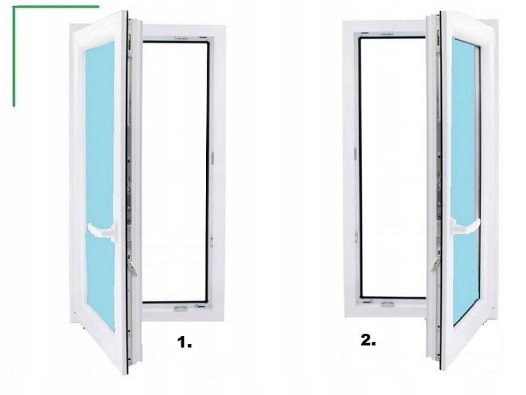 Tanie okno PCV RU2x Ciemny dąb 60x80 Materiał plastikowe