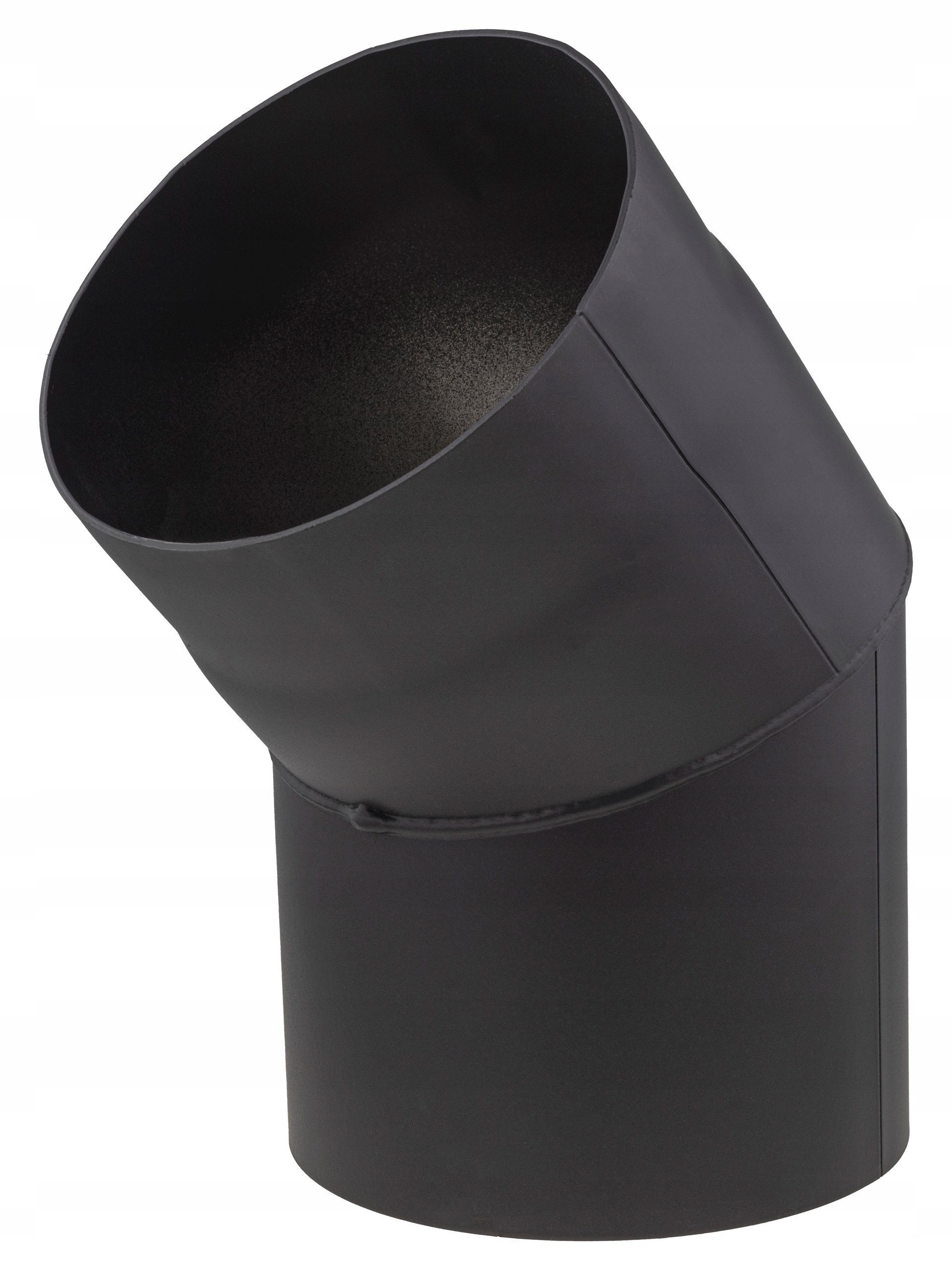 KOLANO SPALINOWE STAŁE CZARNE 45 st. fi150 mm DO KOZY, KOMINKA Kod producenta KS150/45-CZ2