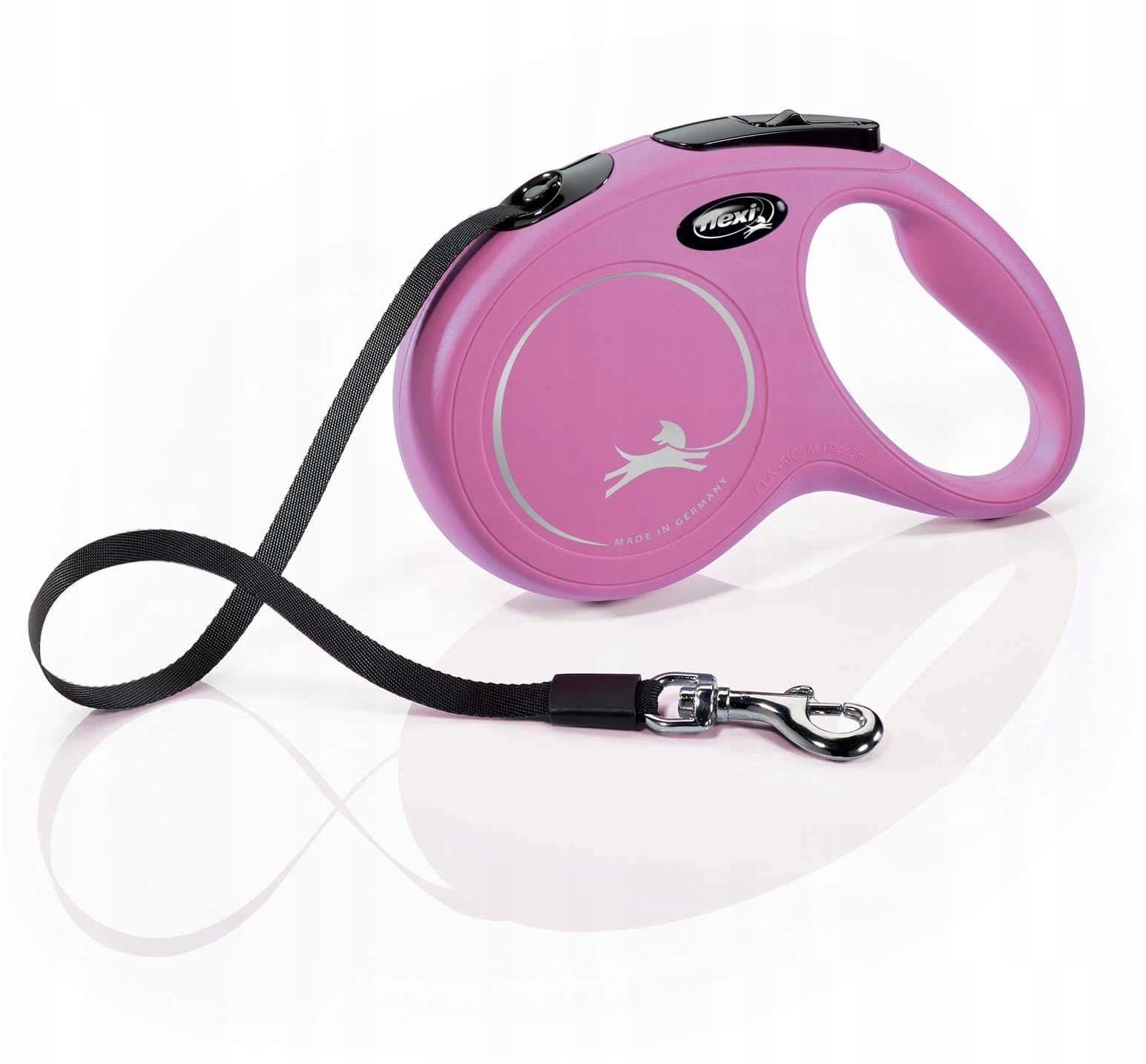 Levně Vodítko pro psa Flexi New Classic, páska, růžové, S, 5m, 15kg
