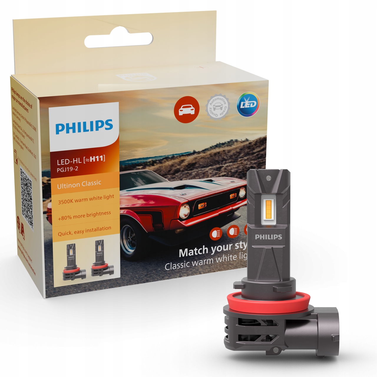 Žiarovky Philips Led Ultinon Classic UC2510 H11 12V 3500K