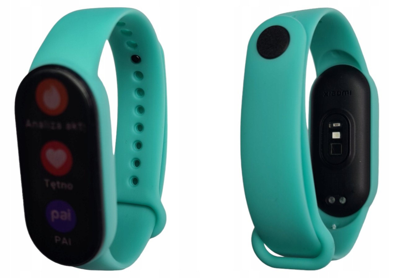 Zielono Miętowa Opaska Xiaomi Mi Band 6 Pasek Silikonowy w Miłym Odcieniu