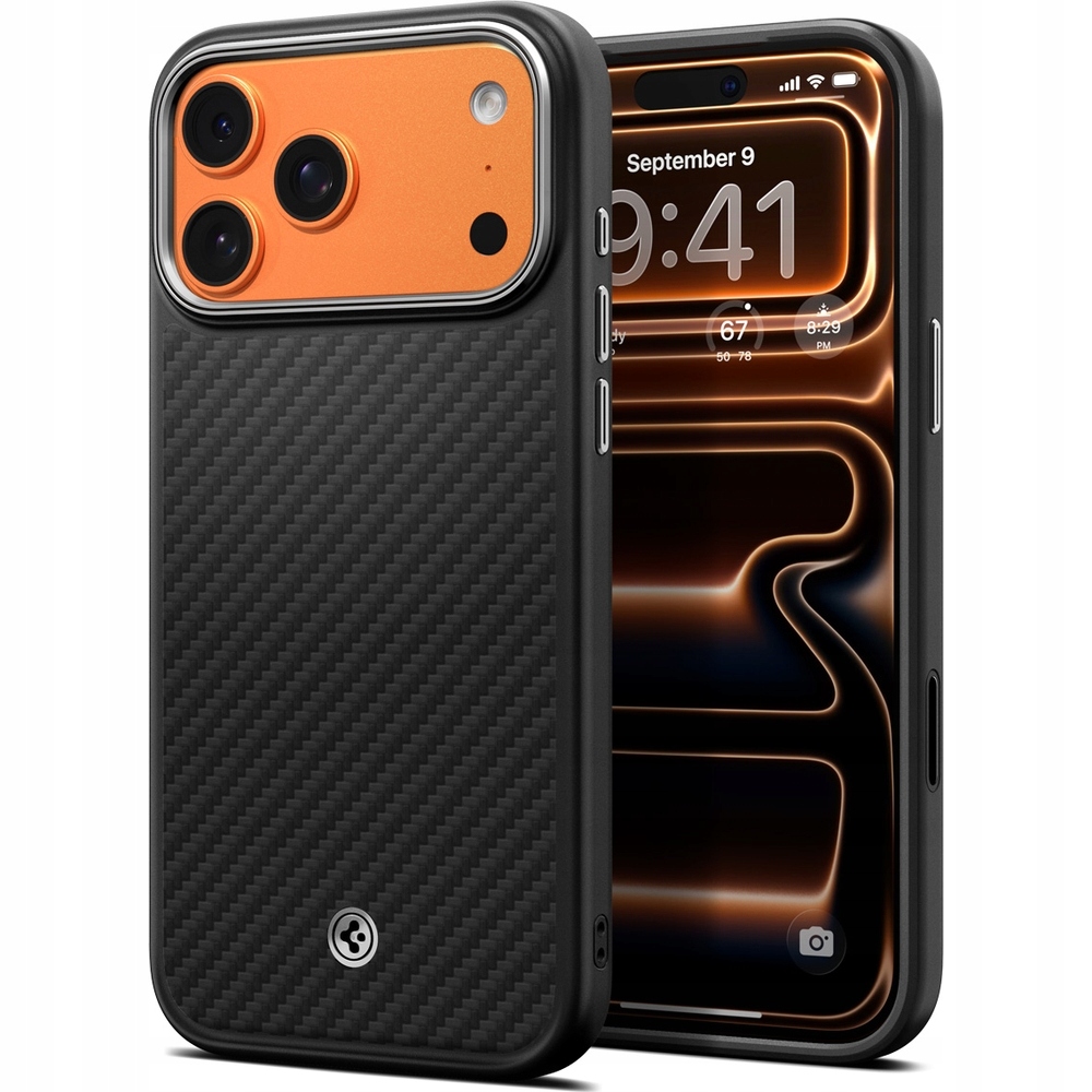 Pouzdro pro iPhone 17 Pro Max, Spigen Enzo Aramid T Mag, kevlarové, pro MagSafe