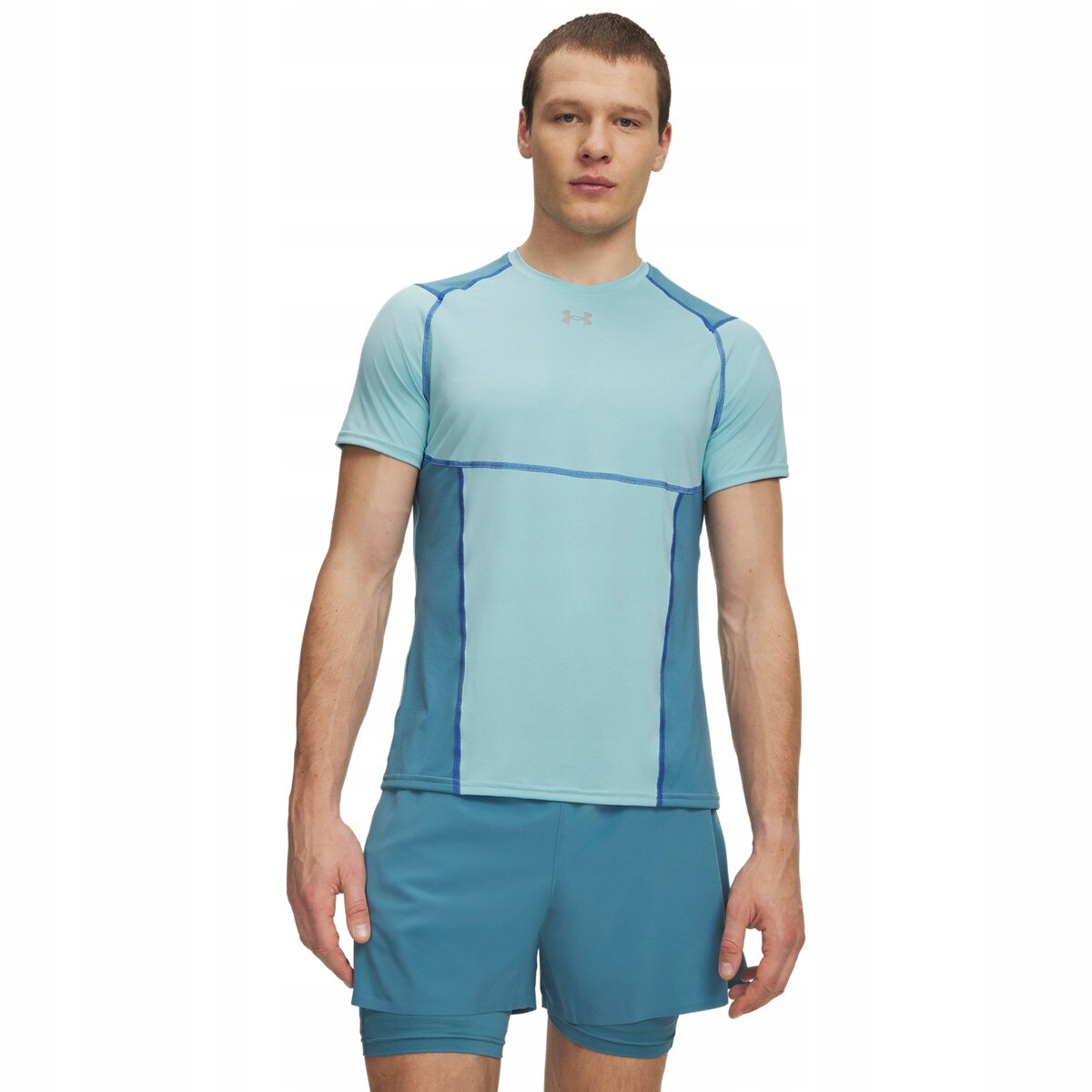 Męska koszulka treningowa Under Armour Ua Hg Elite Fitted Ss Niebieski M