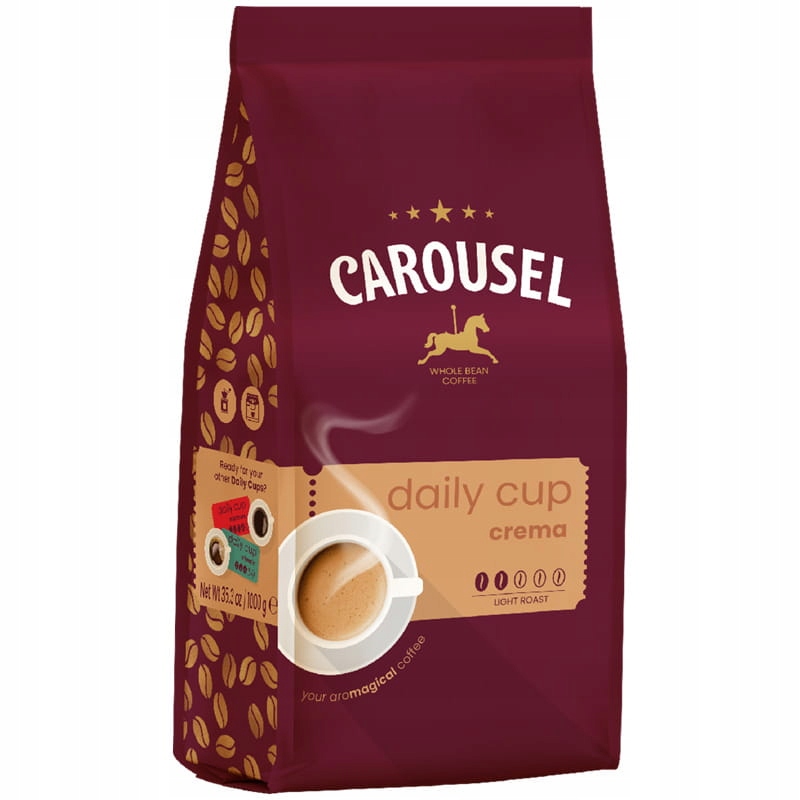 Levně Carousel Coffee Daily Cup Crema 1000g směs Káva