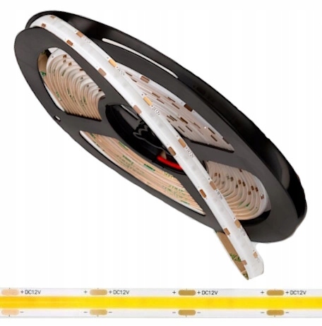 Led pásik Cob 480LED 450W 9W/m Biela Studená 6000K 990lm/m IP20 50m