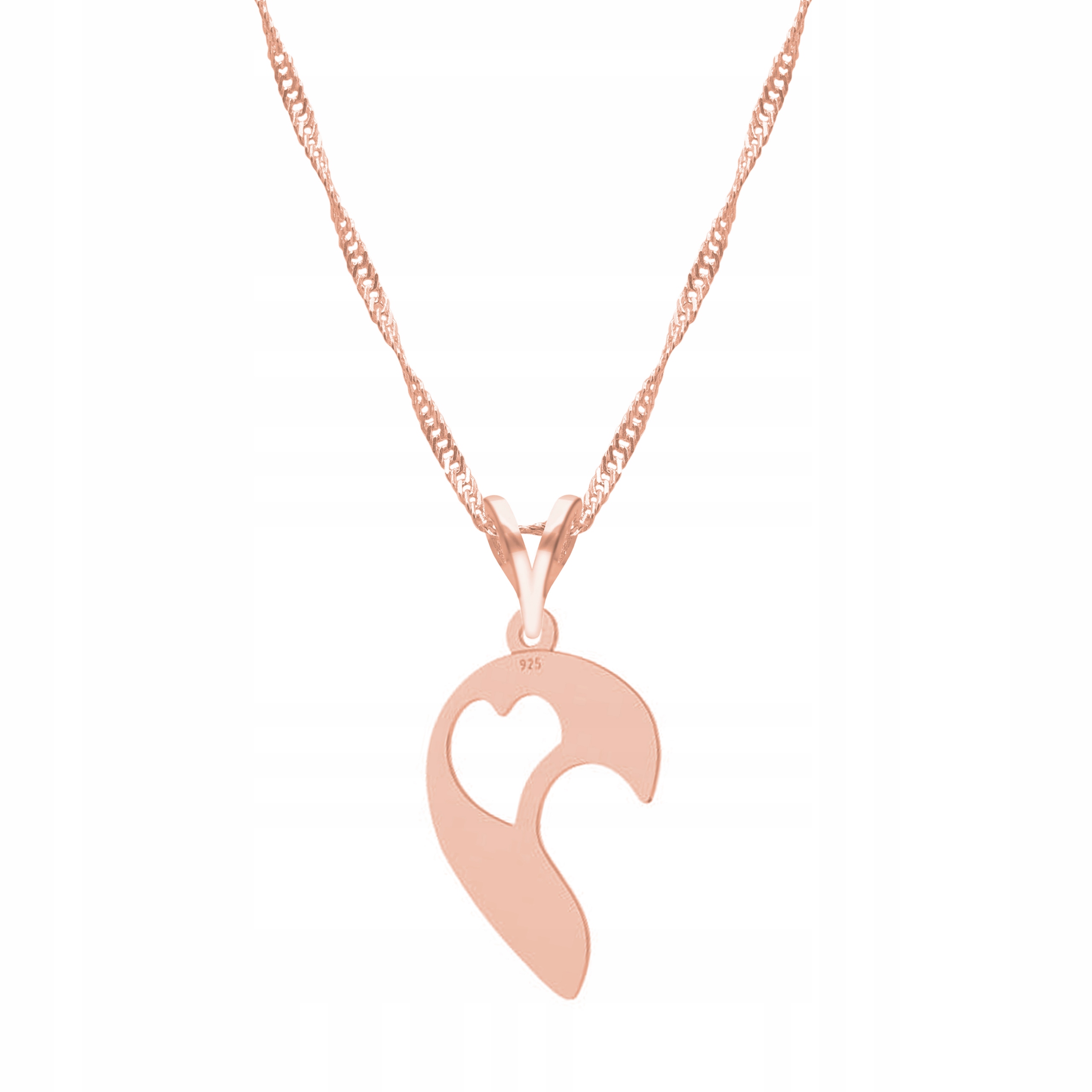 Řetízek zlatý náhrdelník 925 Zlomená Srdíčka