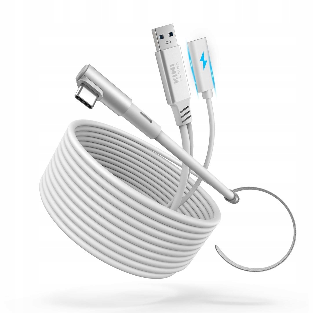 Kiwi Design – Link kabel do Vr 5M/ Usb 3.0/ 5Gbps z portem ładowania 18W