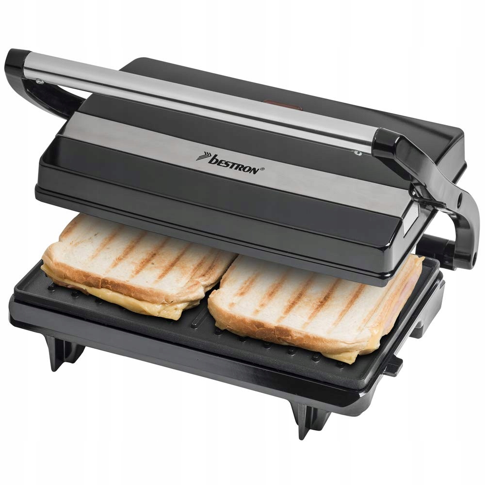 BESTRON Grill Kontaktowy Elektryczny 700W Czarny Powłoka Nieprzywierająca — miniatura 2