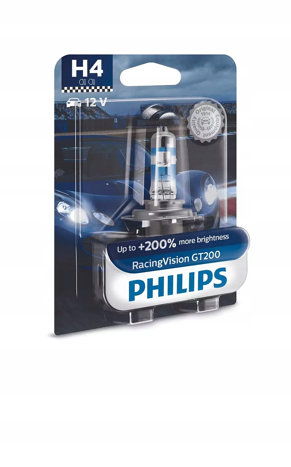 

Philips H4 Racing Vision GT200 Żarówka 200% Więcej