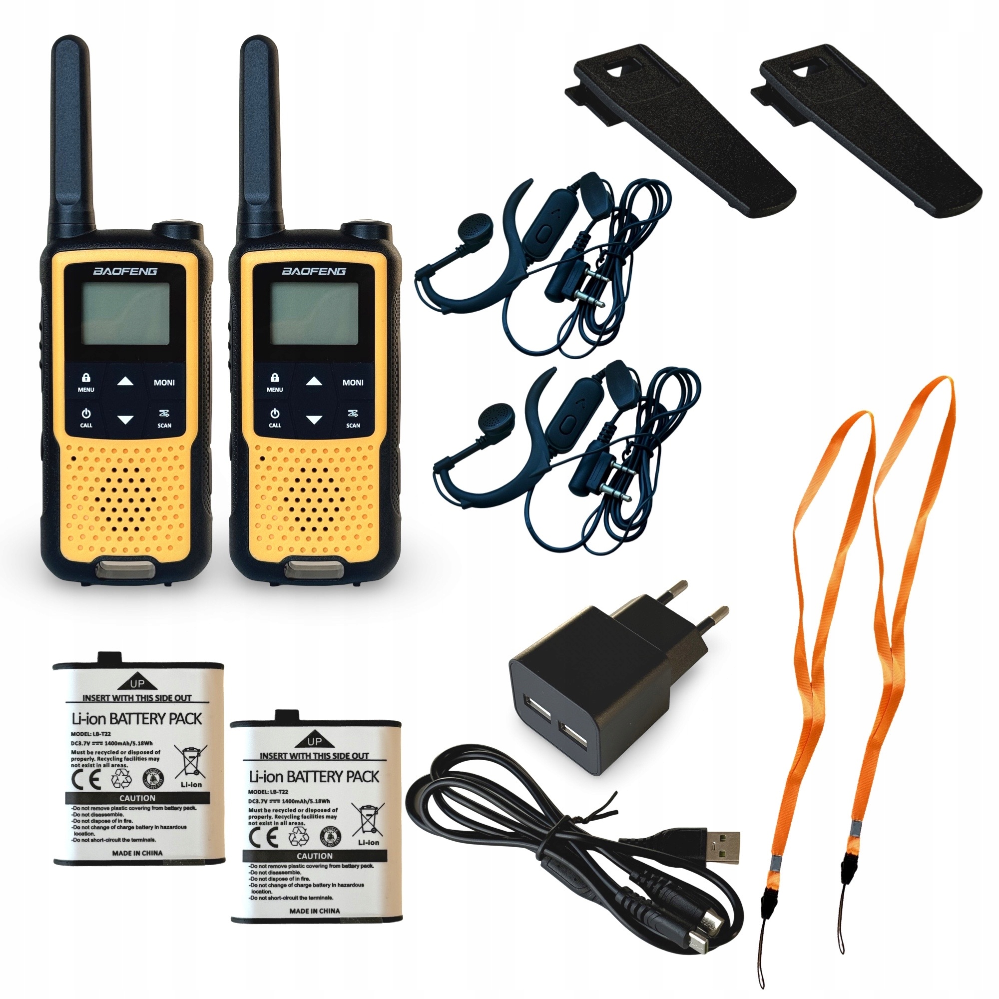 2x Vysílačka Baofeng T22 (F22) PMR446 pro děti Legální sada od Mrpl