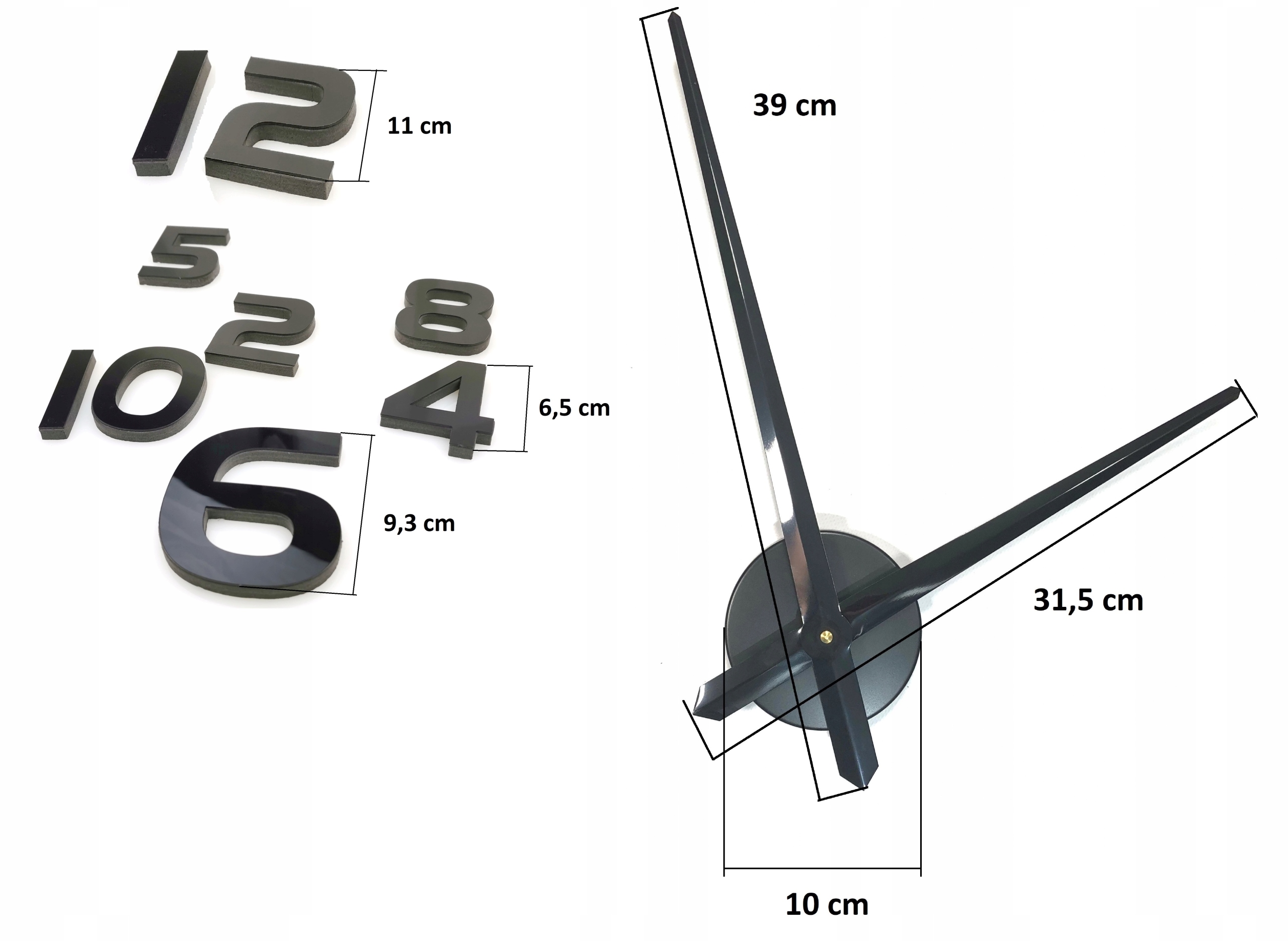ZEGAR ŚCIENNY DUŻY LUSTRZANY EFEKT 3D NOWOCZESNY NAKLEJANY NA ŚCIANĘ DIY Stan opakowania oryginalne