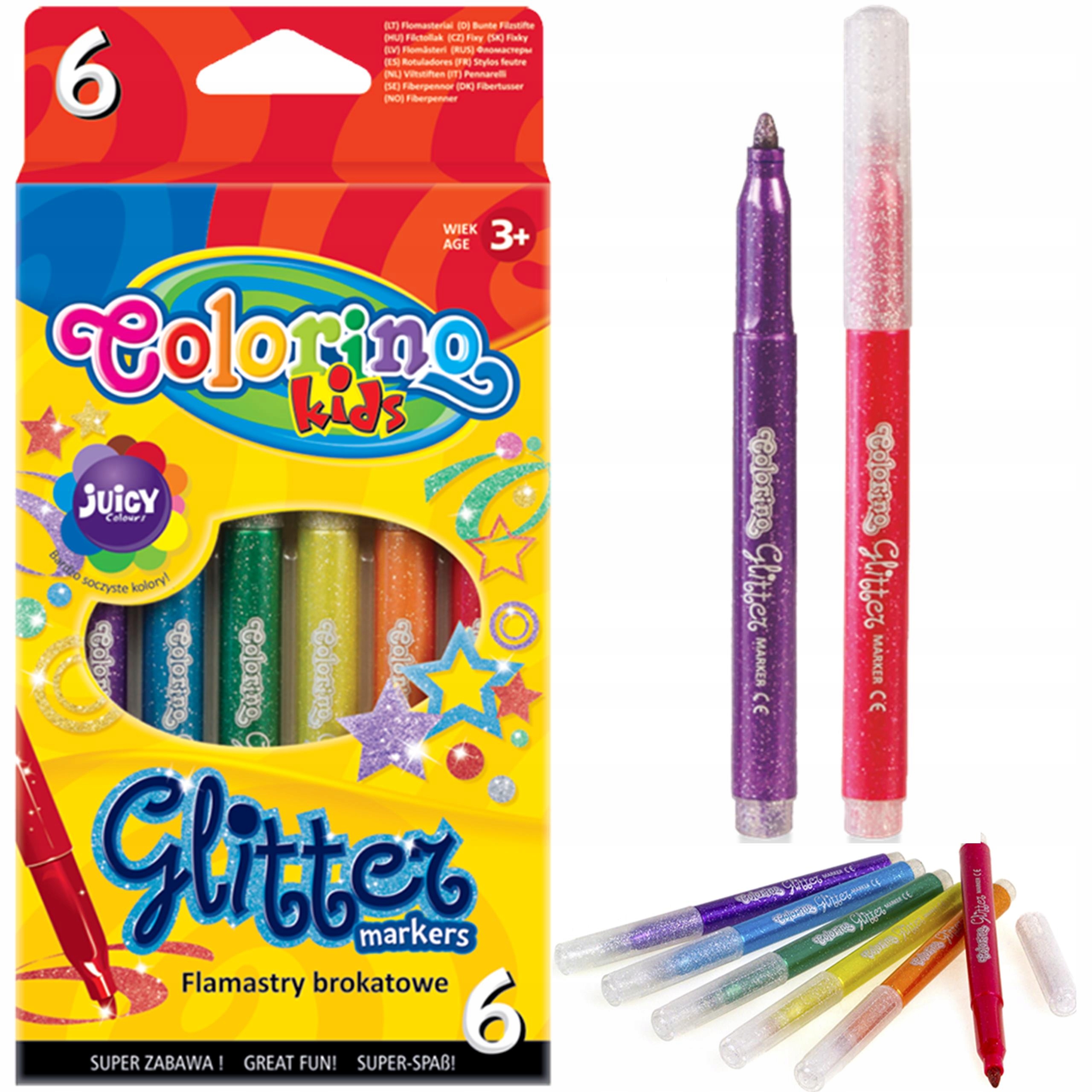MARKERY BROKATOWE COLORINO MAZAKI FLAMASTRY PISAKI