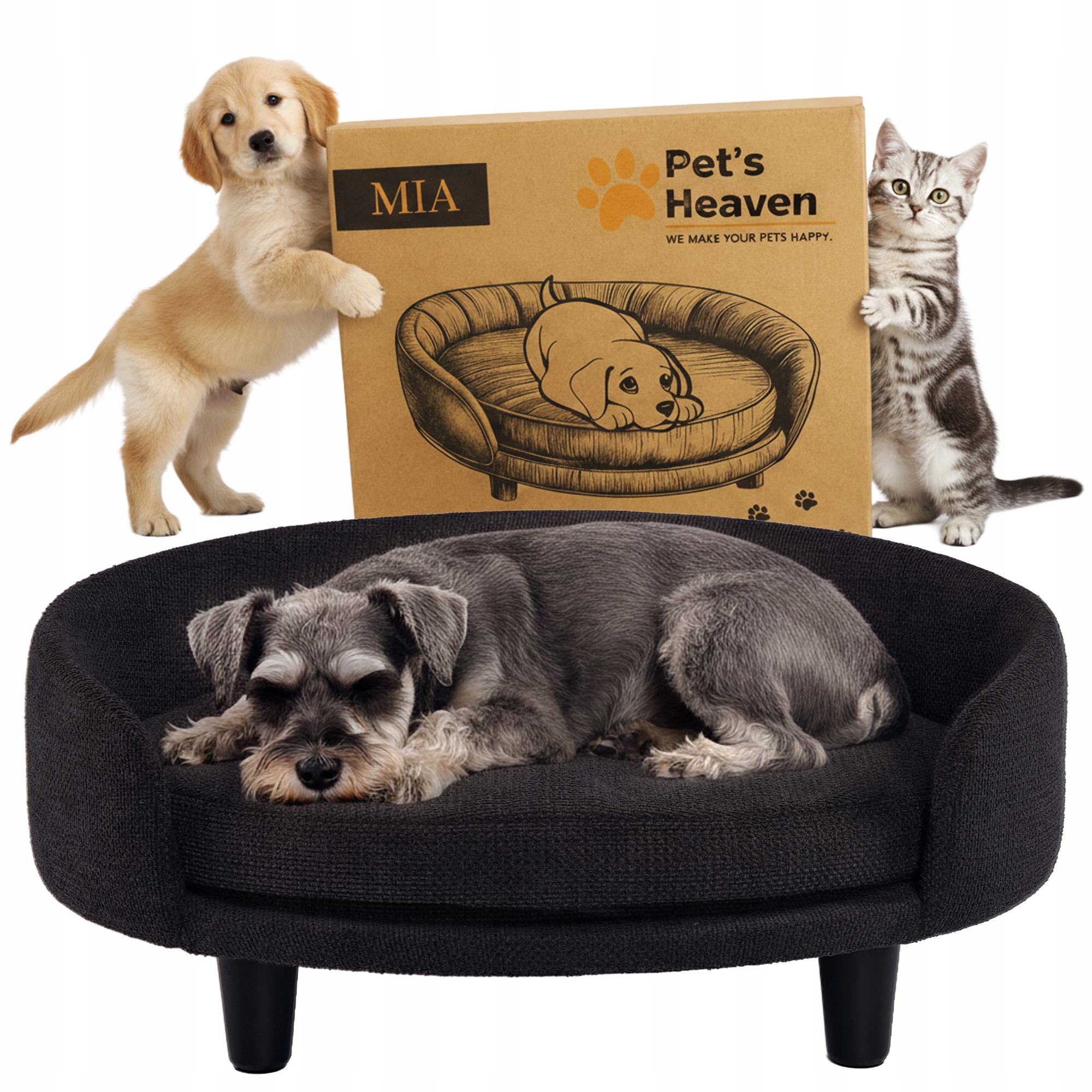 Legowisko dla Psa i Kota sofa Kanapa leżanka posłanie miękki kojec XL 63x55