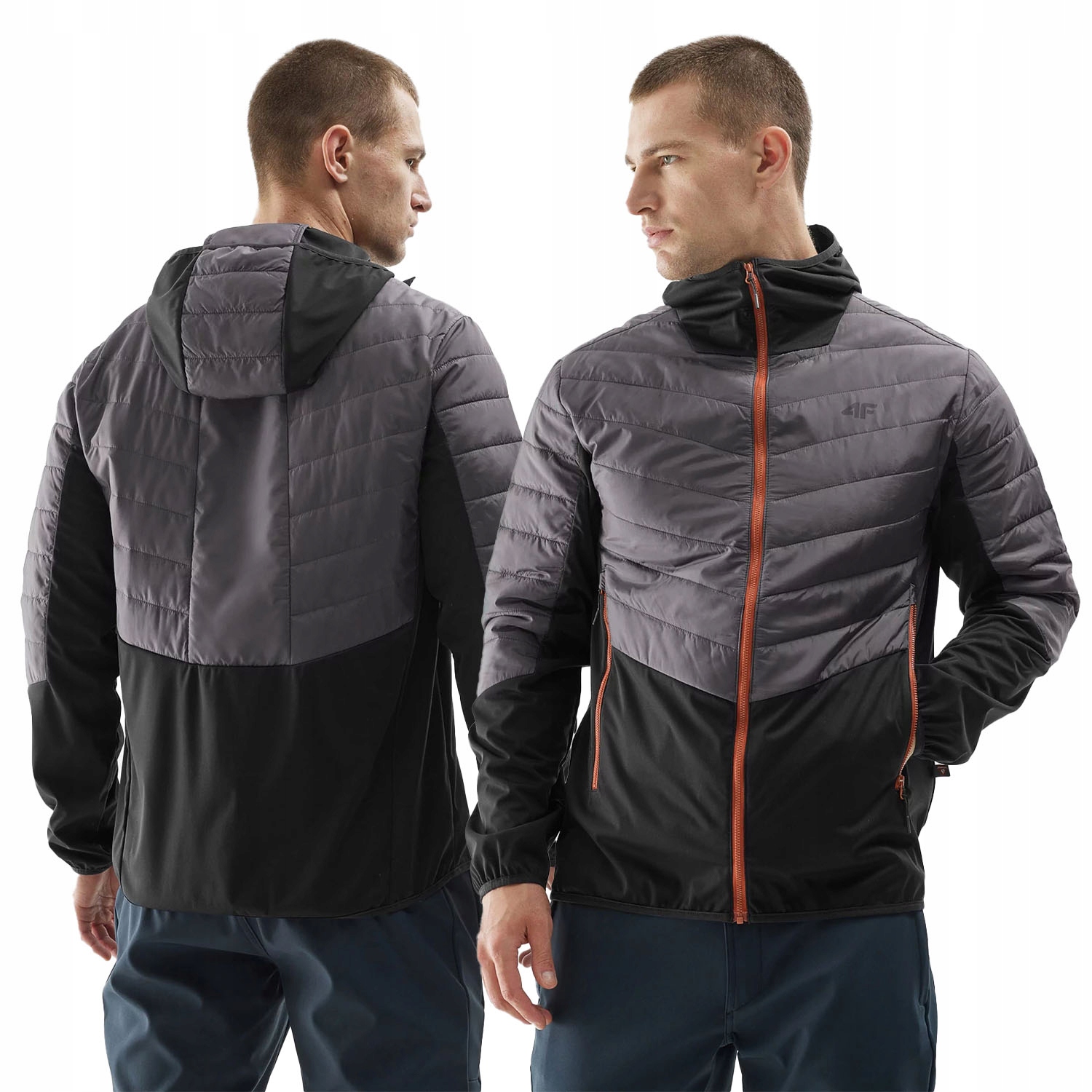 KURTKA MĘSKA 4F PIKOWANA PRZEJŚCIOWA JESIENNA FUNKCYJNA Z KAPTUREM AW23M310 Marka 4F