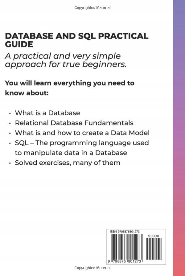 Ribeiro, Tiago Database and SQL Practical Guide: Very simple approach for, Język publikacji angielski