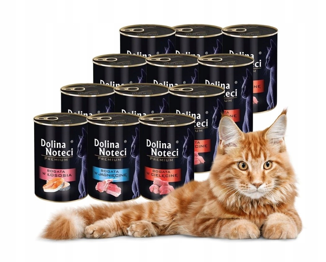 Levně Mokré krmivo pro kočky Dolina Noteci Premium MIX 3 příchutí 12x400 g