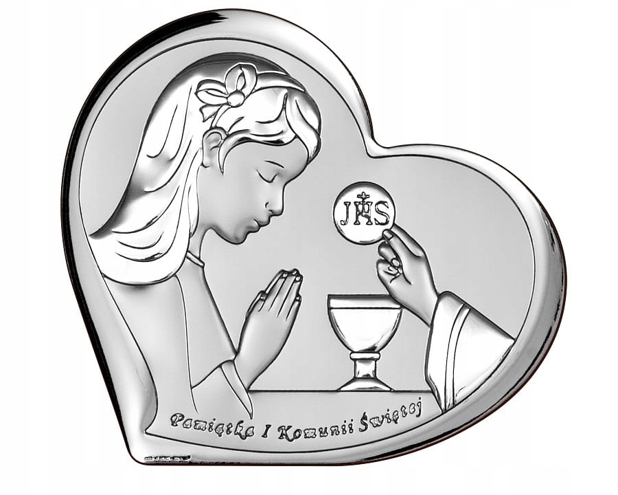 Obrázek suvenýru a sv. přijímání Dívka