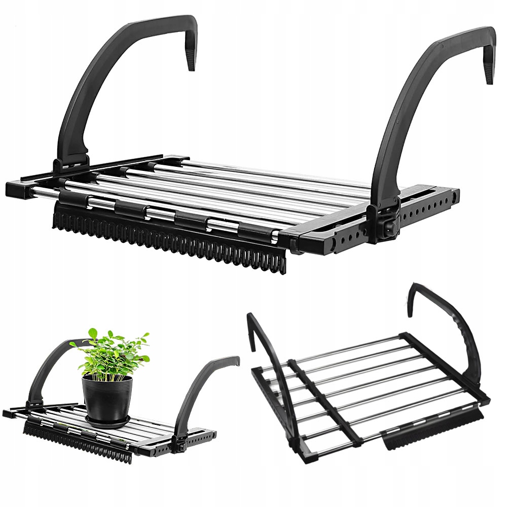 Levně Sušák Na Prádlo Balkonový Radiátor Sušák Na Prádlo 64-110 CM