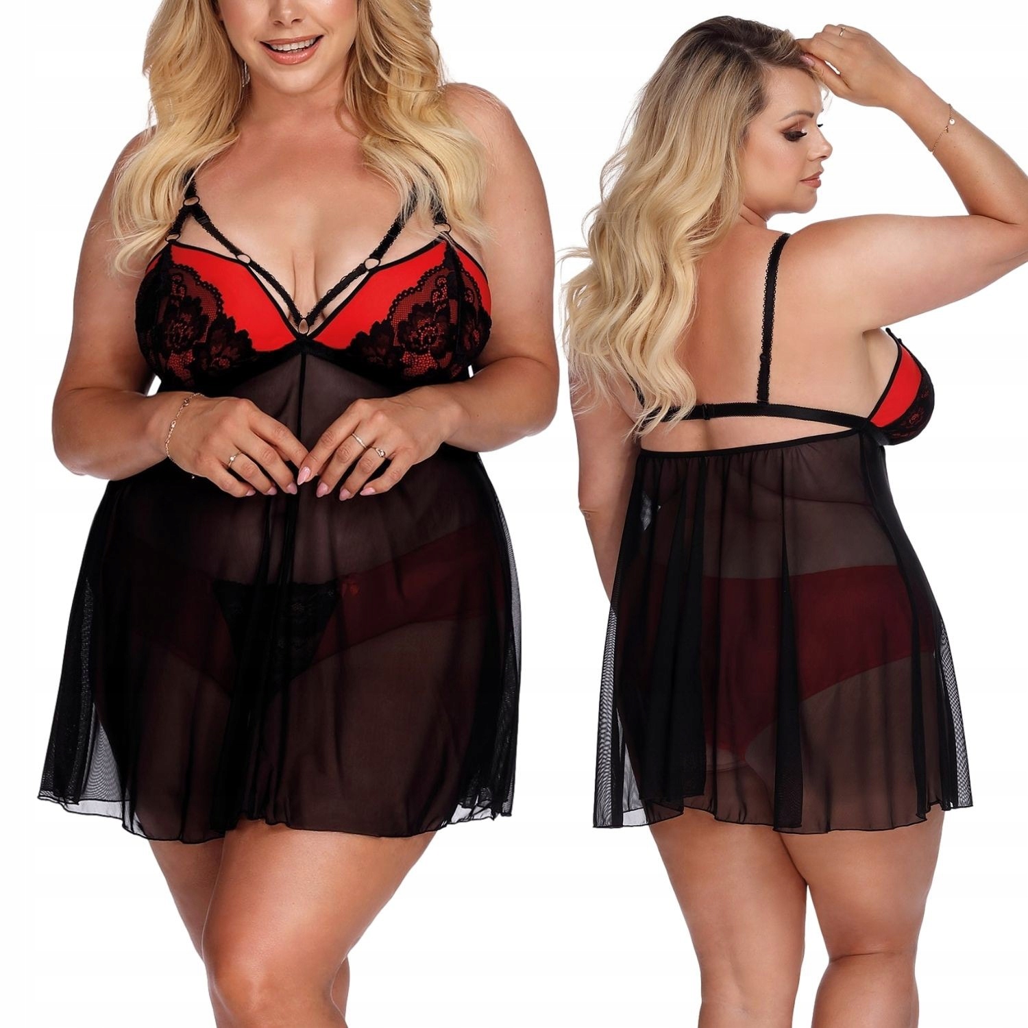 Jednodílná spodnička Anais z tylu krajková podprsenka L+/XL+/XXL+ Arcadia