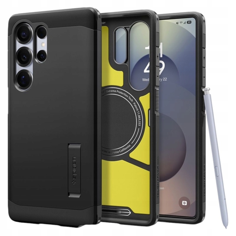 Spigen Tough Armor MagSafe – Pouzdro pro Samsung Galaxy S25 Ultra (Černé)