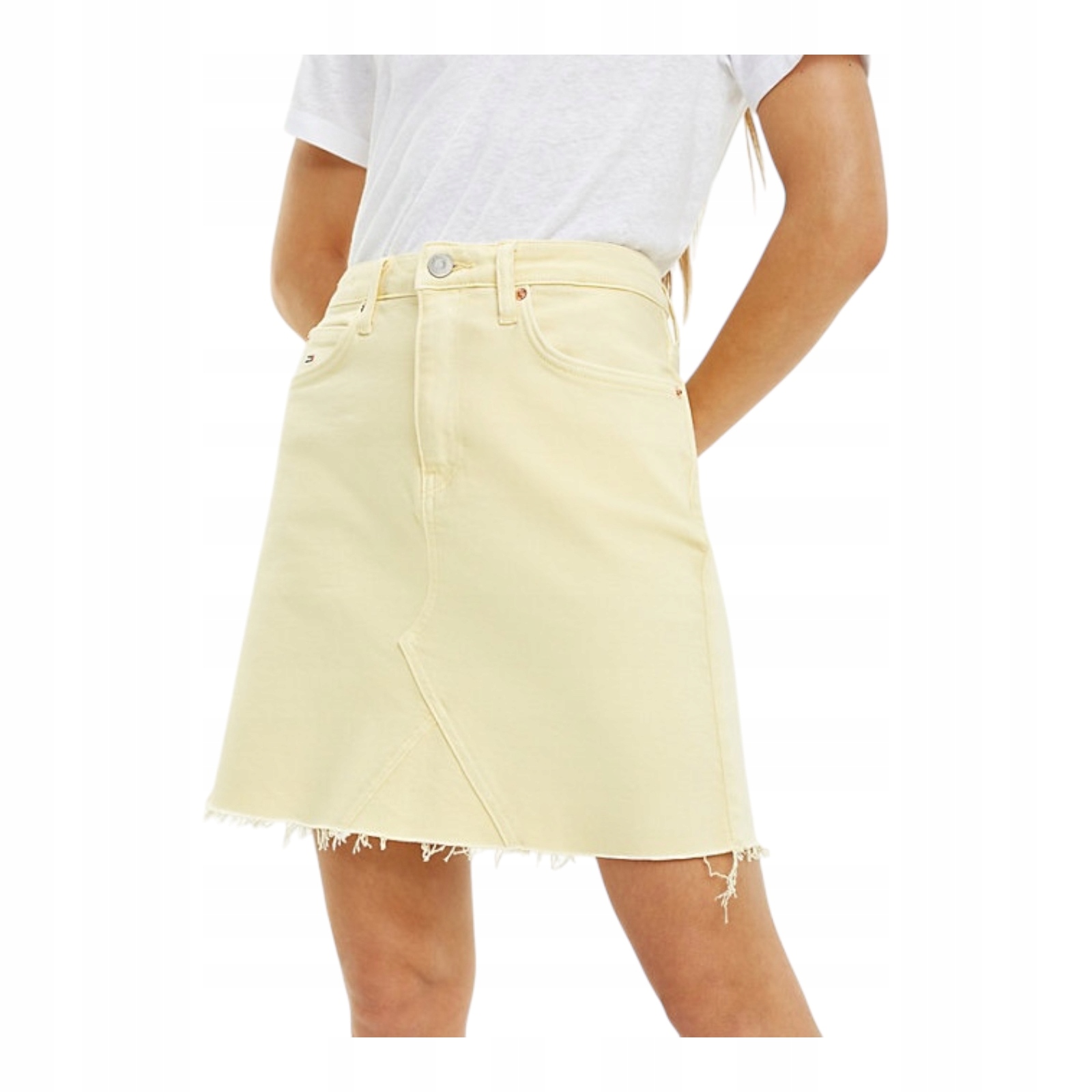 Sukně Tommy Jeans DW0DW0687911 Žlutá, velikost 27