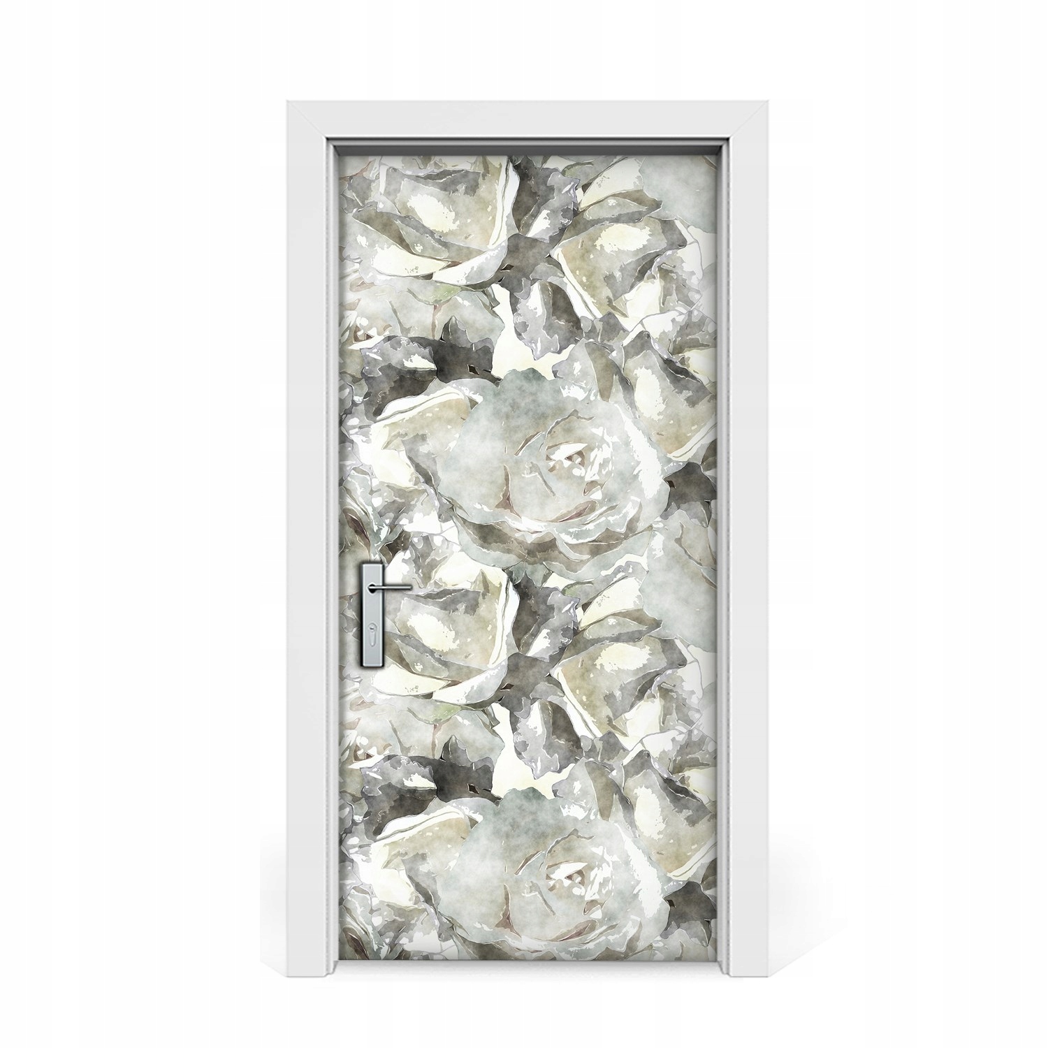 

Naklejka na drzwi okleina Białe róże 95x205