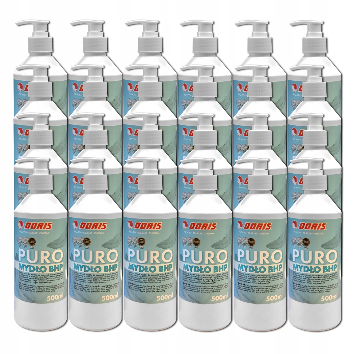 Doris Puro Mýdlo Bozp gel 12L Sada 24ks x 0,5L