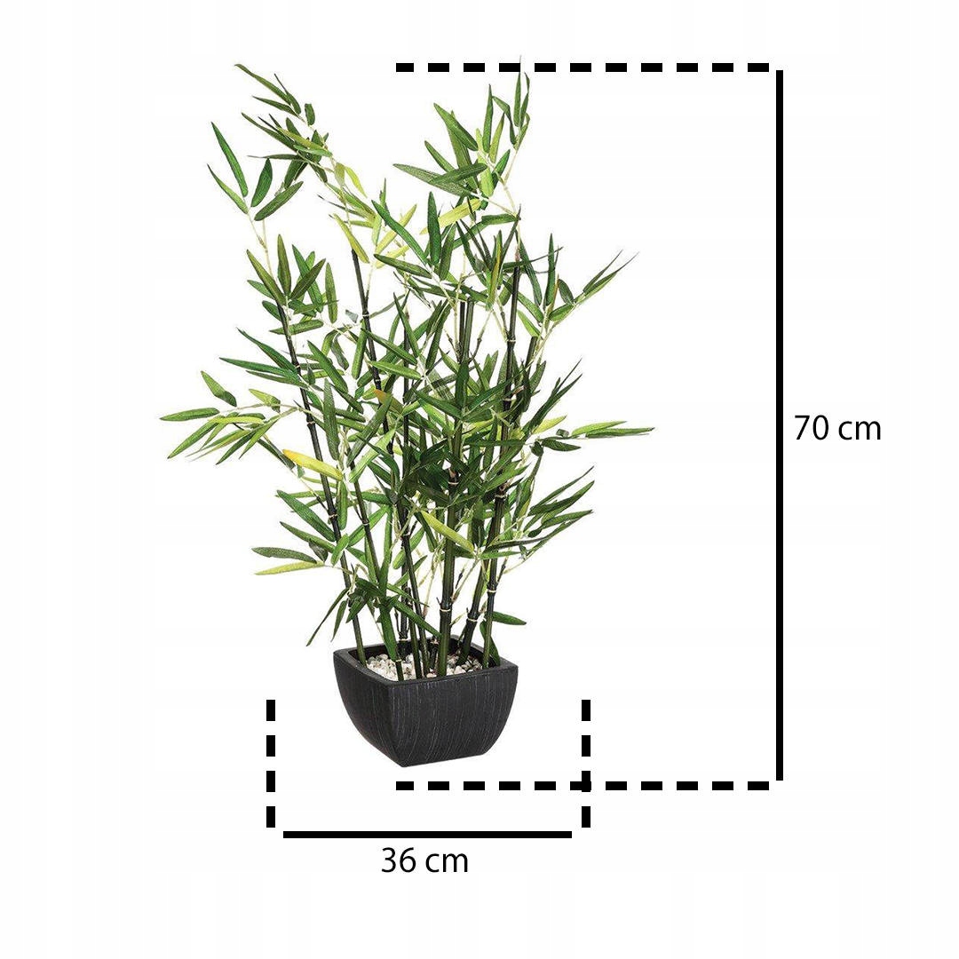 BAMBUS SZTUCZNA ROŚLINA W DONICZCE WYS. 70 CM Typ inny
