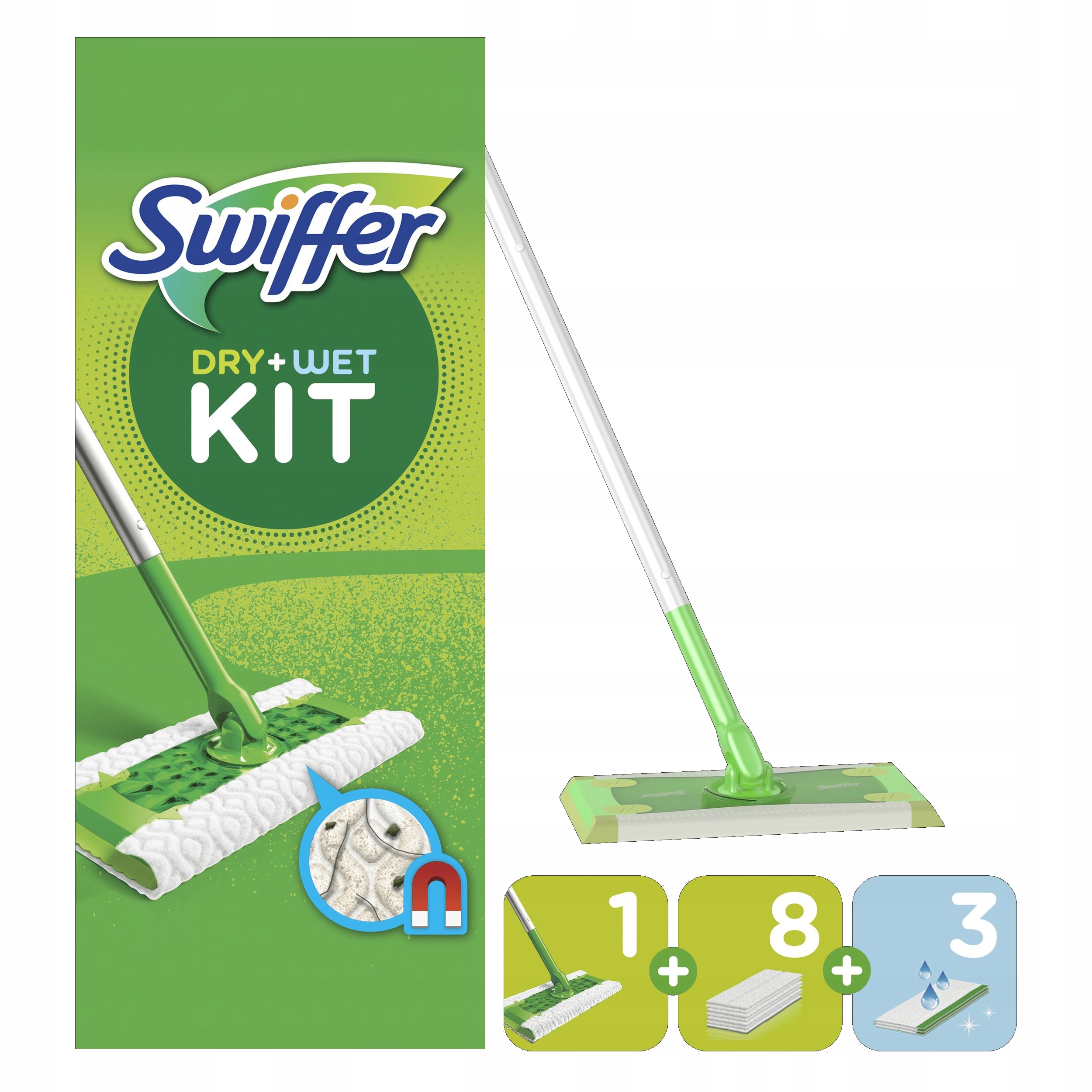 Levně Swiffer Mop 11 Náplní (8 Suchých, 3 Mokré)