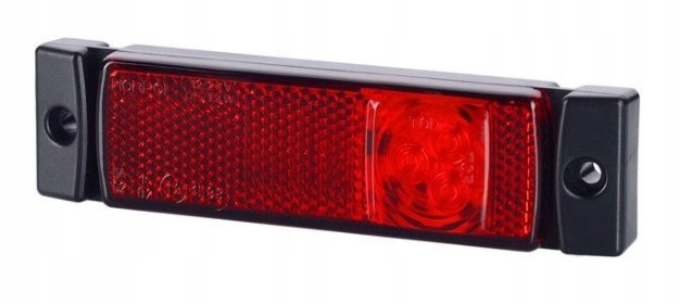 LAMPA OBRYSOWA Z ODBLASKIEM CZERWONA NACZEPA TIR