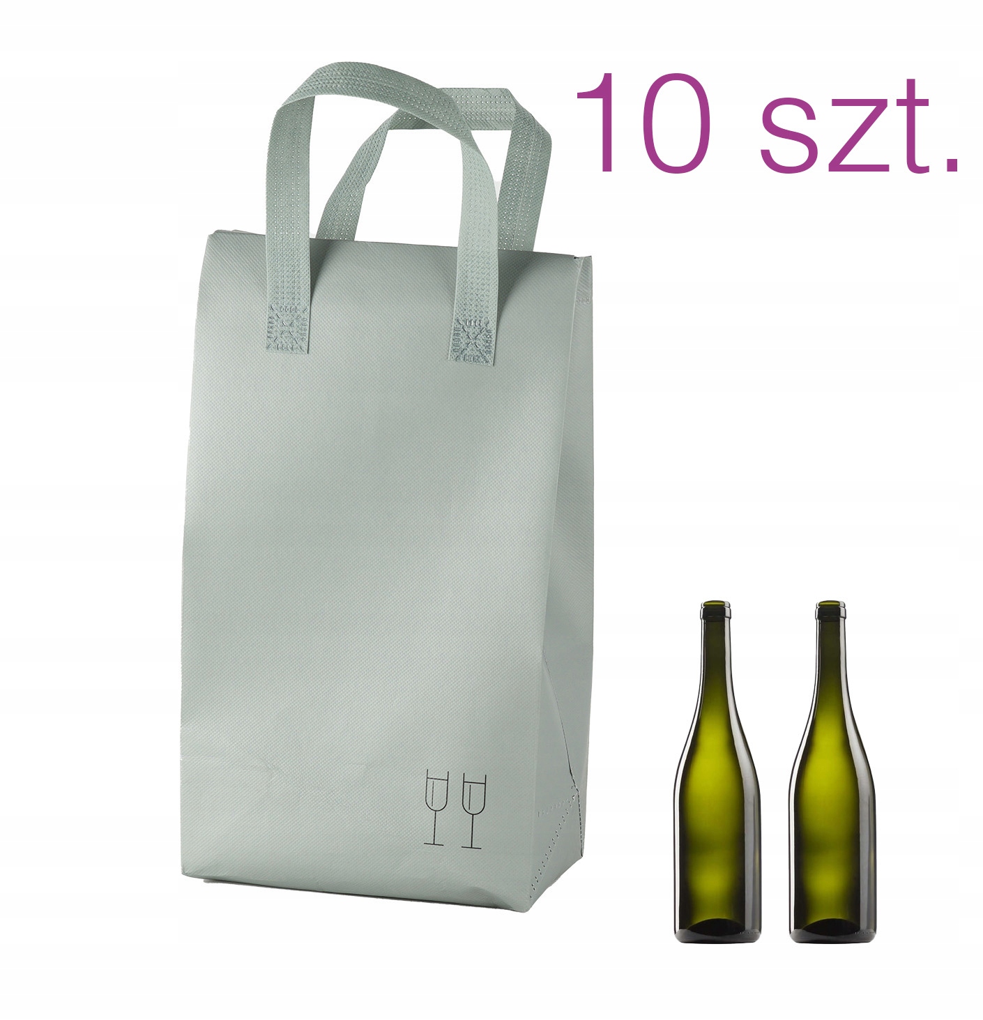 10 sztuk Torba termoizolacyjna termiczna na wino alkohol dwie butelki