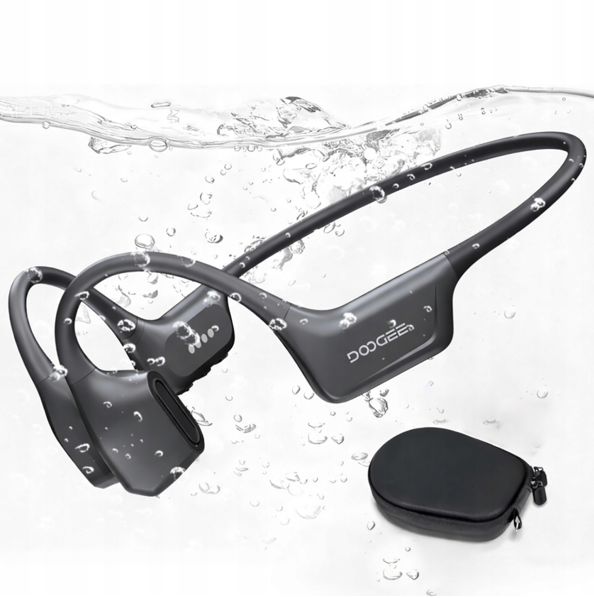 Bezdrôtové slúchadlá s kostným vedením Doogee BoneAir Swim čierne