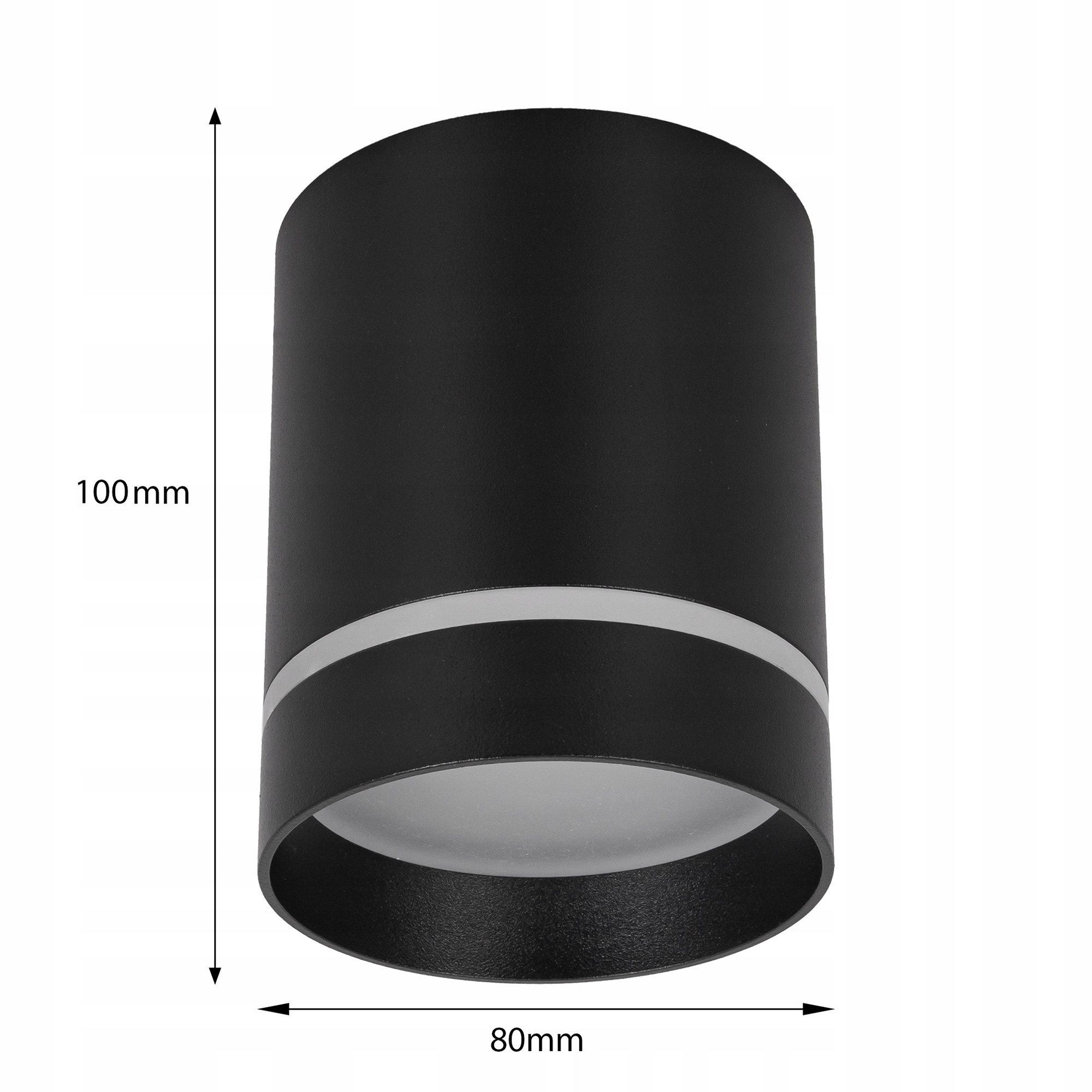 Oprawa natynkowa LED Halogenowa spot TUBA GU10 80x100 mm CZARNA okrągła Rodzaj spot