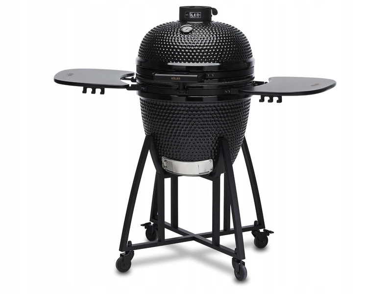 Grill węglowy Koler Kamado EG21 okrągły czarny