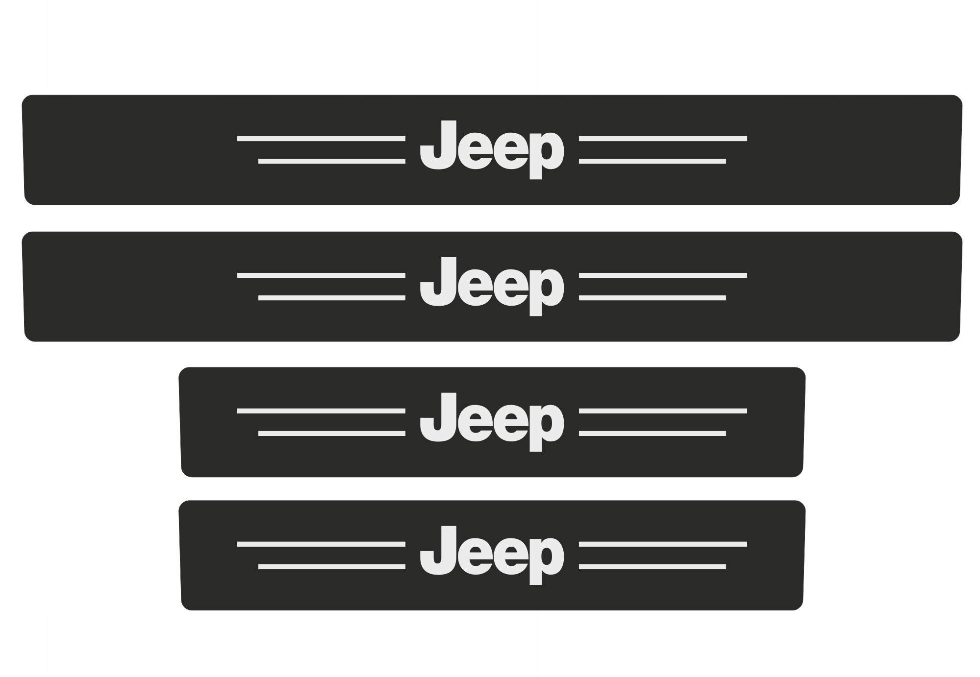 Ochranné fólie na prahy Jeep Wrangler Carbon 4 drz