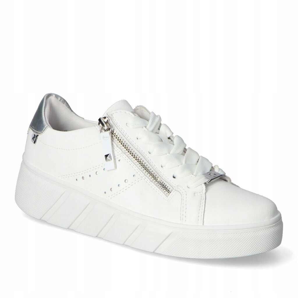 Tenisky Rieker W2605-80 Bílé lico 37