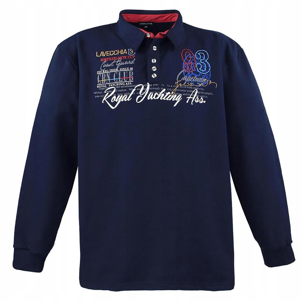 Lavecchia mikina pánská 2024 nadměrná velikost 5XL tmavě modrá