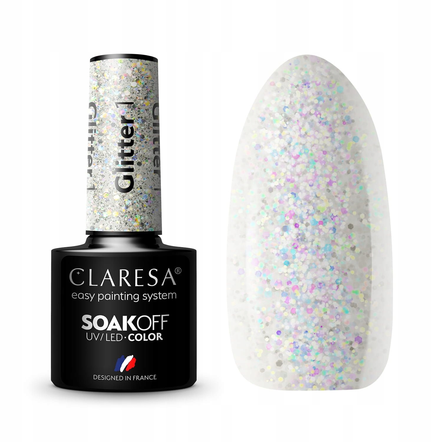 

Claresa Lakier hybrydowy Glitter 1 5g