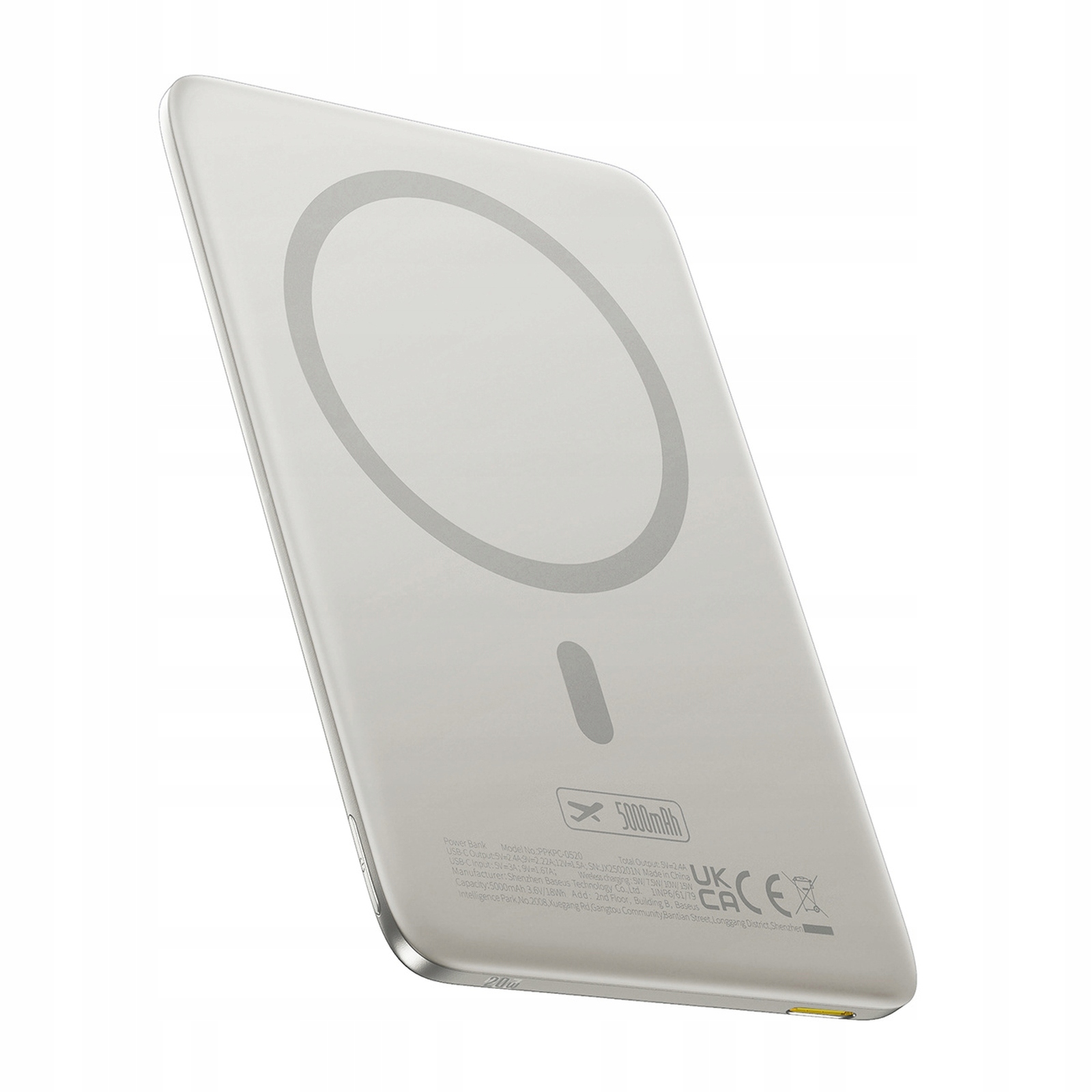 Magnetická powerbanka Baseus PicoGo AM41 5000mAh MagSafe 20W Usb-c titanová